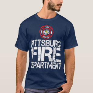 Camiseta Bombeiros de Pittsburgh com Família Florian Cross