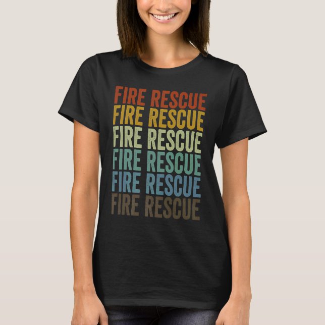 Camiseta Bombeiros de salvamento de incêndios (Frente)