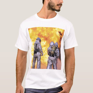 Camiseta Bombeiros extinguem incêndio aéreo