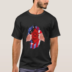 Camiseta Bombeiros - Linha Vermelha fina