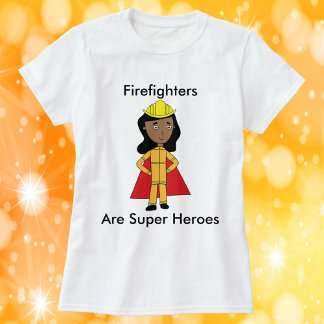 Camiseta Bombeiros são super heróis mulheres negras