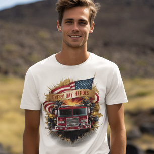 Camiseta Bombeiros Sob Bandeira