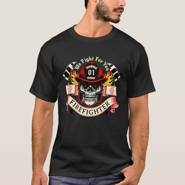 Camiseta Bombeiros Único de Nova Iorque (Frente)