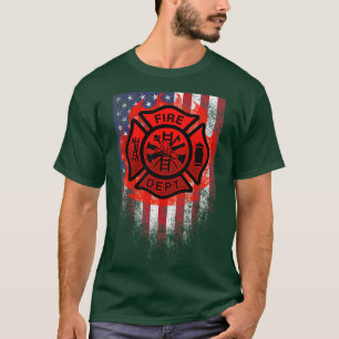 Camiseta Bombeiros Voluntários Bandeira Americana