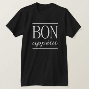 Camiseta BON APPETIT White Tipografia Texto Impressão