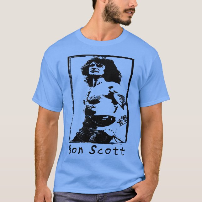 Camiseta Bon Scott Vintage (Frente)