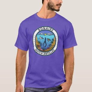 Camiseta Bonaire Antilhas Holandesas Selo de mergulho vinta