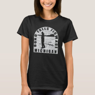 Camiseta Bond Falls Flowage Ice Fisheries Michigan