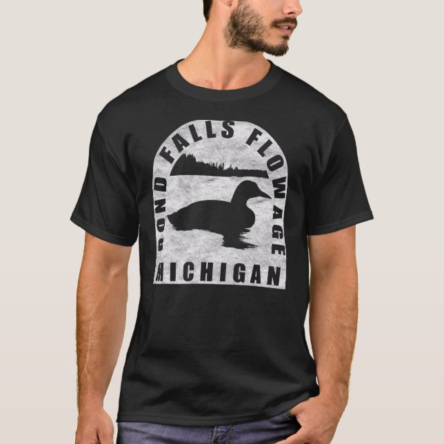 Camiseta Bond Falls Flowage Loon Michigan (Frente)