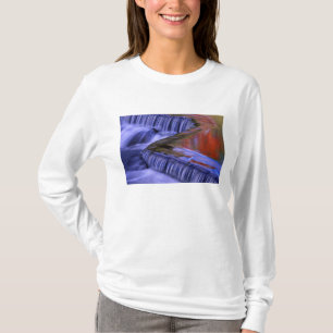 Camiseta Bond Falls; Folhas Coloridas de Outono Reflexivas;