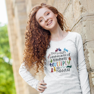 Camiseta Bondade Coelho Motivativo Ash Longo