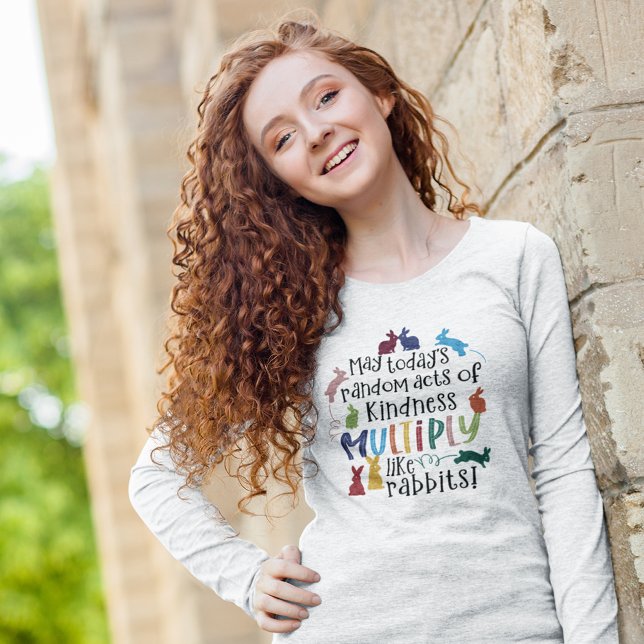 Camiseta Bondade Coelho Motivativo Ash Longo (Criador carregado)