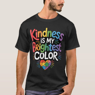 Camiseta Bondade é a cor mais brilhante amor enigma autismo