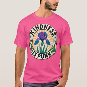 Camiseta Bondade É Trabalho de arte De Flor Roxo Iris