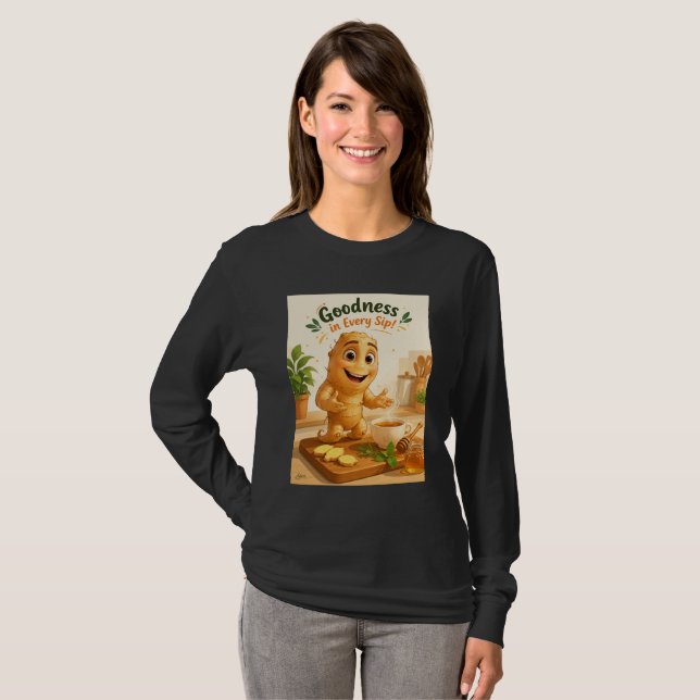 Camiseta Bondade em Cada Golinho Manga Longa (Frente Completa)