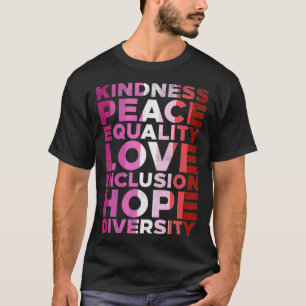 Camiseta Bondade Igualdade ama LGBT Orgulho gay de bandeira
