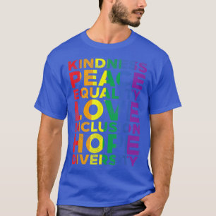 Camiseta Bondade Igualdade Amor LGBTQ Bandeira Gay Prid