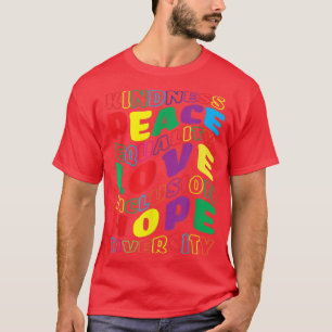 Camiseta Bondade Igualdade Amor LGBTQ Bandeira Gay Prid