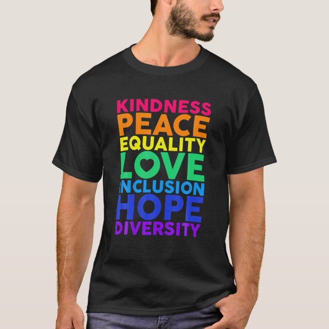 Camiseta Bondade Igualdade Amor LGBTQ Gay (Frente)
