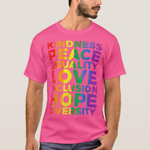 Camiseta Bondade Igualdade Amor Lgbtq Gay Prid Bandeira Arc
