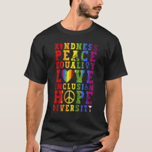 Camiseta Bondade Igualdade Amor Lgbtq Gay Prid Bandeira Arc