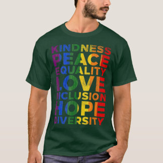 Camiseta Bondade Igualdade Amor LGBTQ Genderfluido Sinaliza