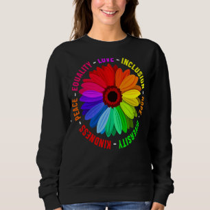Camiseta Bondade Igualdade de paz Inclusão de amor Fígados 