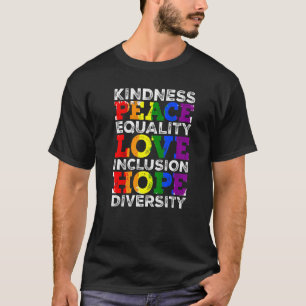 Camiseta Bondade Igualdade Paz Arco-Íris Sinalizador Lgbt G