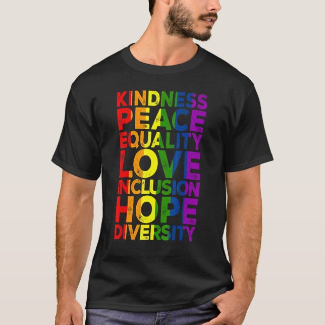 Camiseta Bondade Igualdade Paz Diversidade de Direitos Huma (Frente)