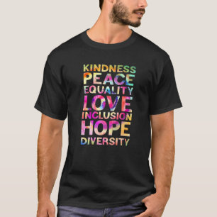 Camiseta Bondade Inclusão De Paz Esperança Arco-Íris Para G