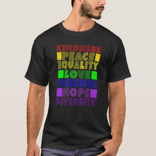 Camiseta Bondade Inclusão De Paz Esperança Arco-Íris Para G