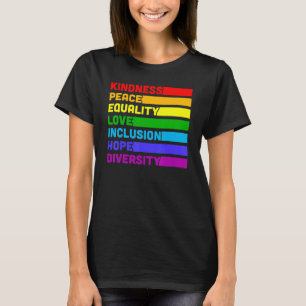Camiseta Bondade Paz Igualdade Amor Inclusão Esperança Dive