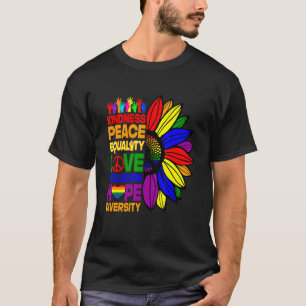 Camiseta Bondade Paz Igualdade Amor Inclusão Esperança Lgbt