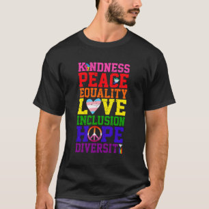 Camiseta Bondade Paz Igualdade Amor Inclusão Esperança Rain