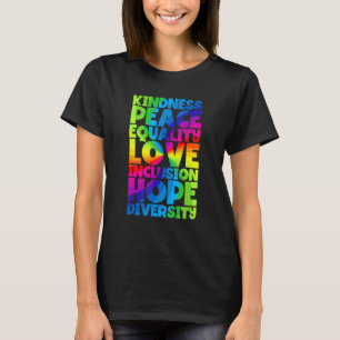 Camiseta Bondade Paz Igualdade Amor Orgulho Lgbt Mês