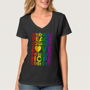 Camiseta Bondade Paz Igualdade Inclusão Diversidade Humano