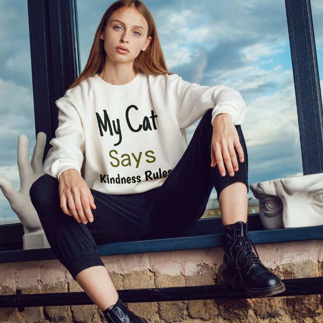 Camiseta Bondade Resulta Gato Citando Diversão Moderna Femi (Criador carregado)