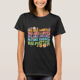 Camiseta bondade seja gentil groovy conscientização da saúd