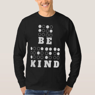 Camiseta Bondade Suporta Braille Alphabet Love Braill