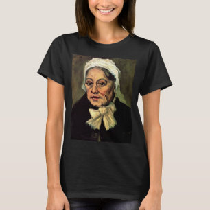 Camiseta Boné Branco de Velhice Mulher por Vincent van Gogh