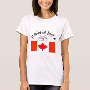 Camiseta Boné canadense da enfermeira da enfermeira