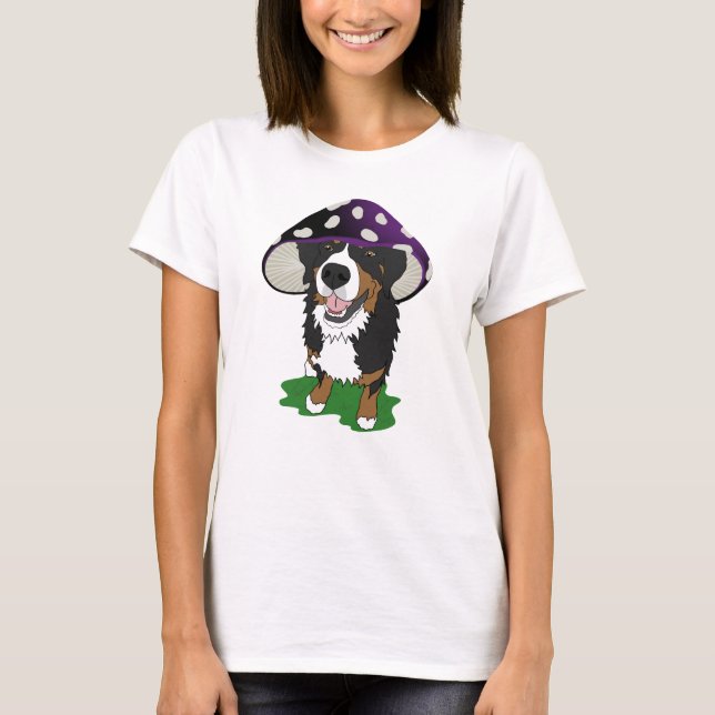 Camiseta Boné de Cachorro da Montanha Bernese (Frente)