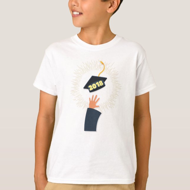 Camiseta boné de formatura de 2018, design de reunião (Frente)