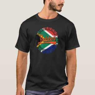 Camiseta Boné de Garrafas Lekker Africâner Bandeira da Áfri