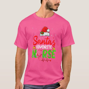 Camiseta Boné de Natal da Enfermeira Favorita do Papai Noel
