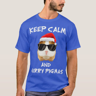 Camiseta Boné de Natal Pigmas Feliz Guiné Ideia de presente