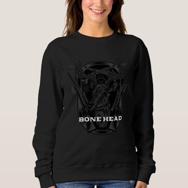 Camiseta Bone Head Fishing Hunting Fisherman Hunter Ocean (Frente)