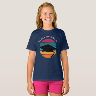 Camiseta Boné Mortarboard do Formando de Graduação Retroati