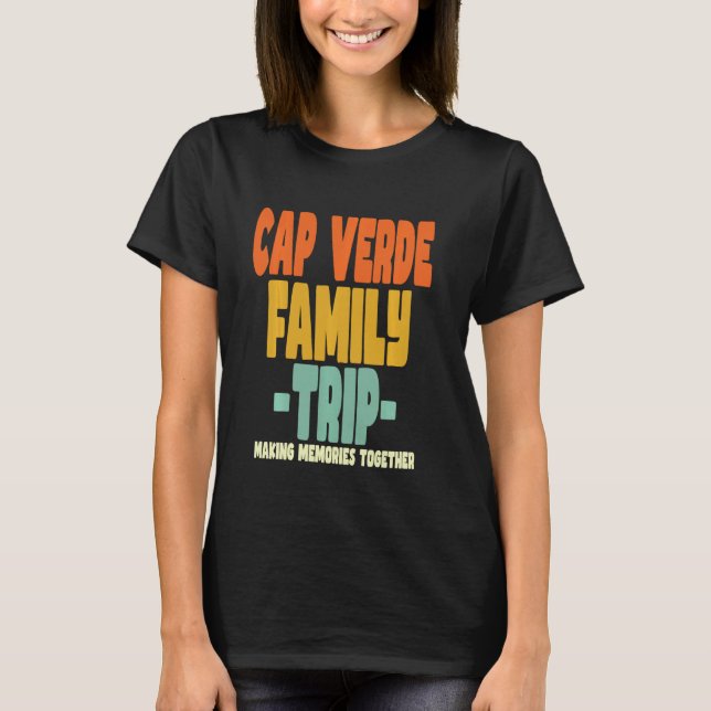 Camiseta Boné verde boné de férias da família Trip (Frente)