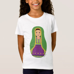 Camiseta Boneca afegã das meninas de Matryoshka da menina